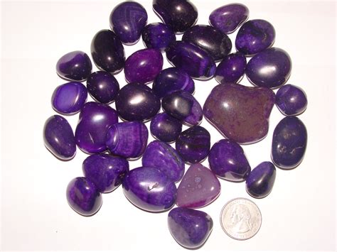 Polished Gemstone Agate Purple
