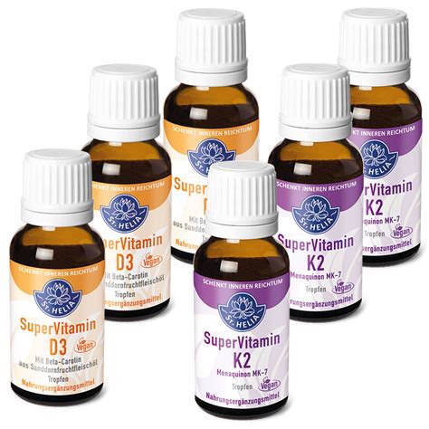 Vitamin k2 tropfen von nuvi health sind absolut reine tropfen mit einem optimalen wirkungsgrad, hergestellt aus den besten zutaten. St. Helia Super Vitamin - Duo 3 x D3 und K2 Tropfen, je 20 ...