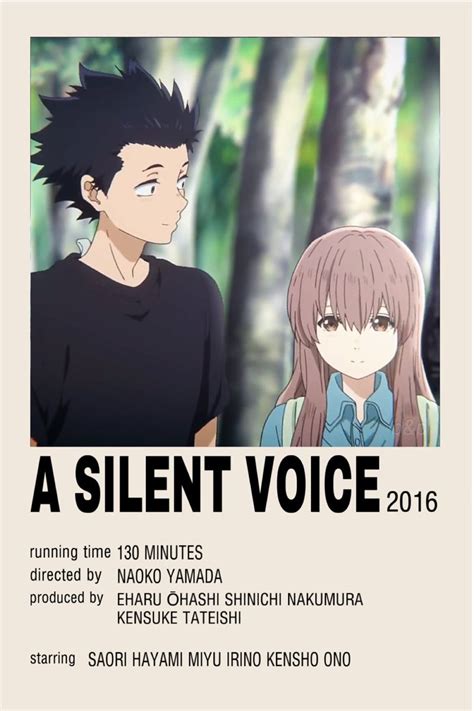 A Silent Voice Anime Poster Movieminimalist In 2021 Anime Films