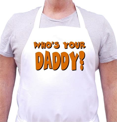 Funny Chef Aprons For Men Whos Your Daddy Kitchen Apron Cooking T Idea