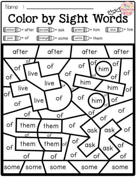 First Grade Sight Words: Ask To Before Worksheets | 99Worksheets