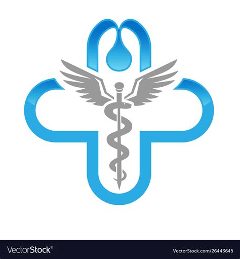 Medical Logo Center Logo Royalty Free Vector Image