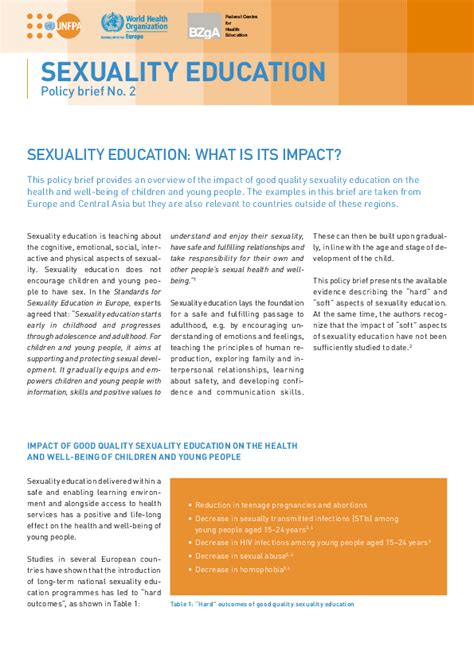 Unfpa Eeca Sexuality Education What Is Its Impact