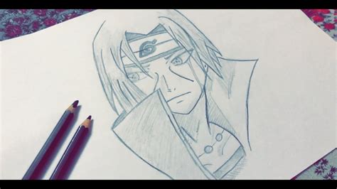 How To Draw Itachi Uchiha Easy Tutorial Step By Step Hd Youtube