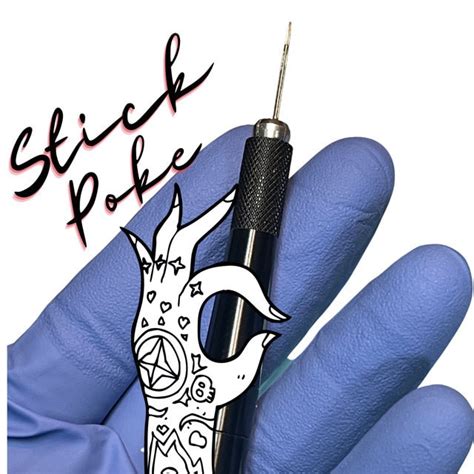 Stick And Poke Tattoo Kit 29pc Kit Ink Needles Ink Etsy