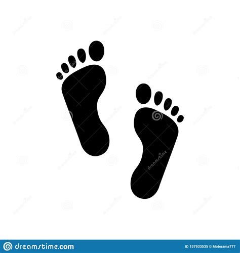 Footsteps Icon Or Footprint Silhouette Stock Vector - Illustration of ...