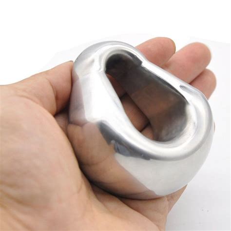 Newest Oval Ball Stretcher Weight Testicle Weights Stainless Scrotum