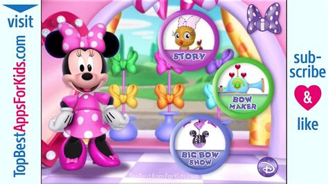 Minnie Bow Maker Minnie Mouse Game App For Kids Android Ipad