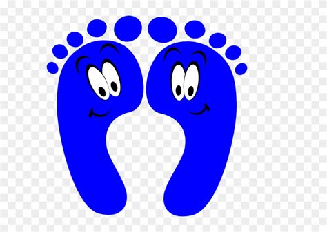 Blue Happy Feet Clip Art At Clker Walking Feet Clipart Free