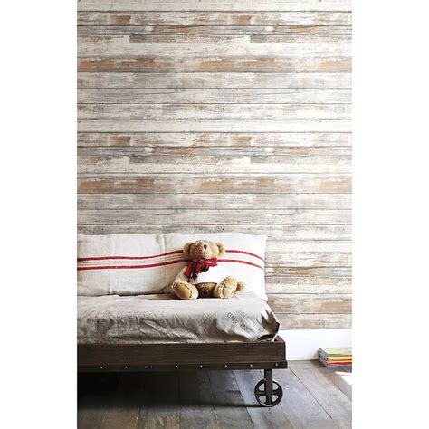 Roommates Distressed Wood P And S Removable Wallpaper Wall Decals The