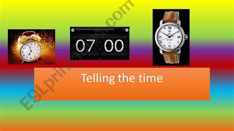 Esl English Powerpoints Telling The Time