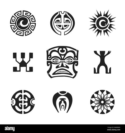 Polynesian Tattoo Enata Banque Dimages Noir Et Blanc Alamy