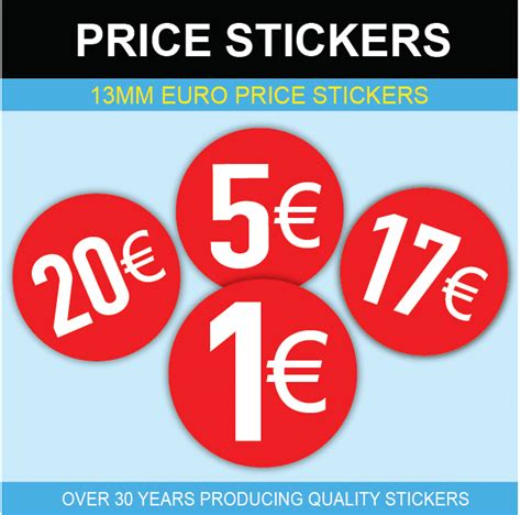 Euro Price Stickers 13mm Price Stickers