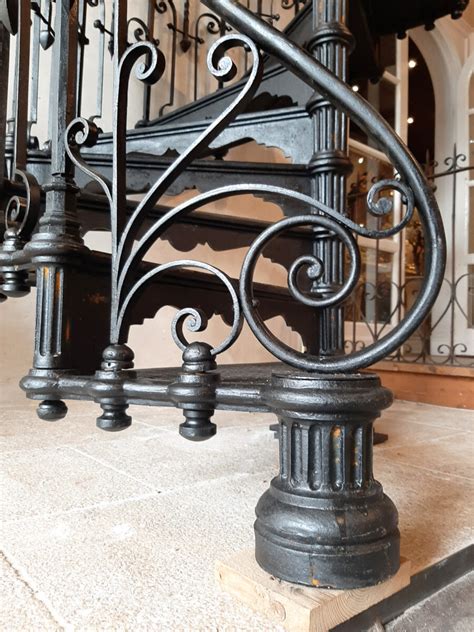 Antique French Cast Iron Spiral Staircase Piet Jonker