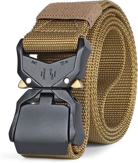 Tactical Military Webbing Nylon Belt For Menquick Release Heavy Duty