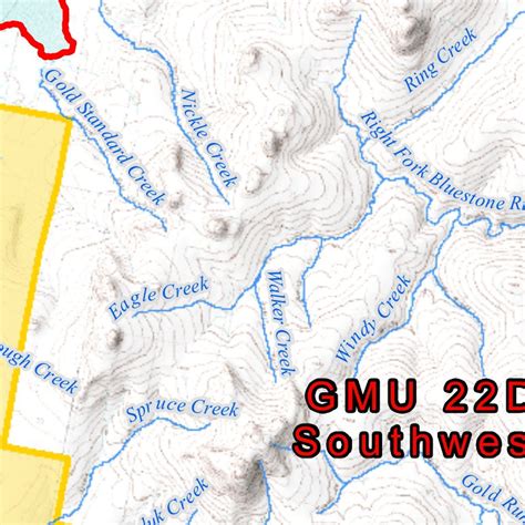 Alaska Gmu 22d Southwest Federal Subsistence Hunt Map By Bureau Of