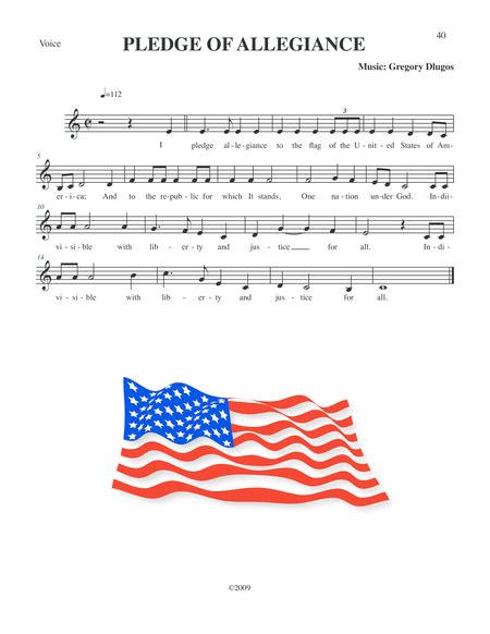 The Pledge Of Allegiance Free Music Sheet