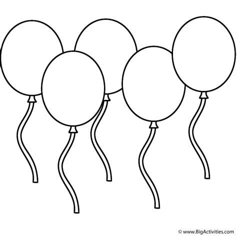 balloons coloring page canada day