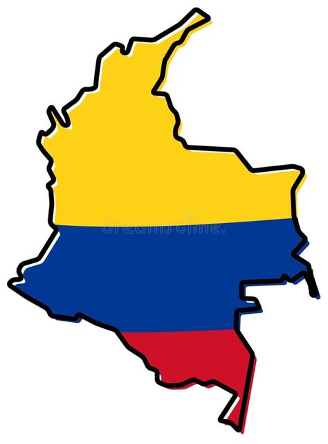 Colombia Overzicht Kaart Land Vorm Land Grenzen Nationaal Symbool Vlag