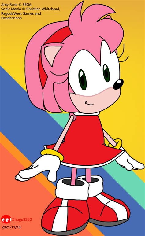 Amy Rose Modern Sonic Mania Style By Windowsxpfan232 On Deviantart
