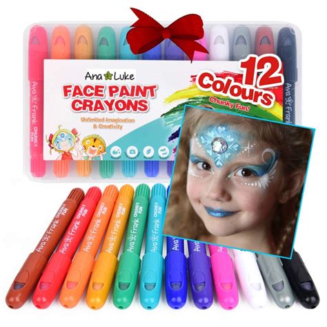 Buy Ana And Luke Xl Face Paint Crayons Kit 12 Washable Non Toxic