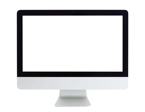 Computer With Blank White Screen Isolated On White Background Wallit