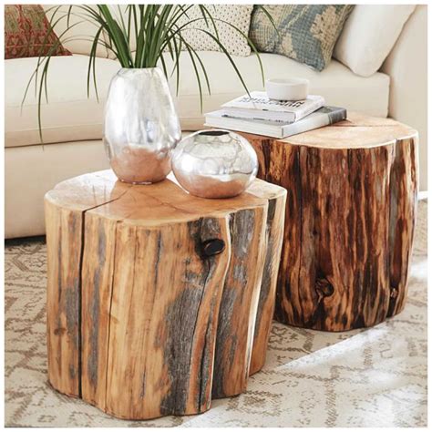 The benefits of a tree trunk coffee table in the right quality: 12 Tree Stump Coffee Table Diy Inspiration
