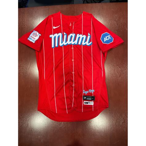 2023 Miami Marlins Auction Yuli Gurriel Game Used City Connect Jersey From 2023 Season Miami