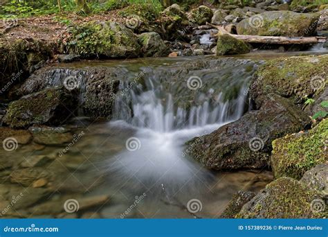 Small Waterfall On The Mountain Creek Stock Photo Image Of River