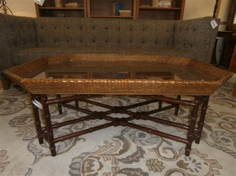 Here are a few ways you can make your coffee table the focal point of your living room. Rattan & Glass Coffee Table at The Missing Piece