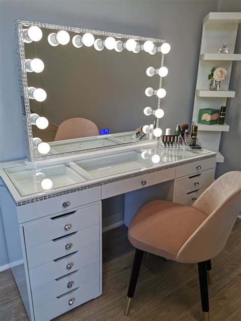 Hollywood Vanity Mirror With Lights And Desk Beauty And Health