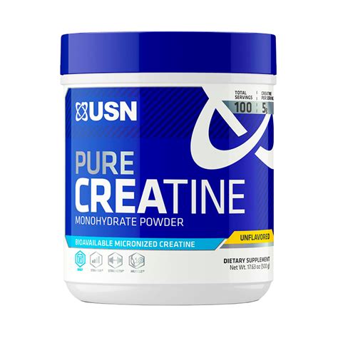 Usn Pure Creatine Monohydrate Powder 100 Serving Safe Technology
