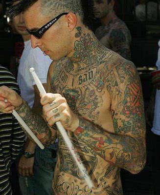 Tattoo artists critique rihanna, justin bieber, and more celebrity tattoos | gq. Drumming Travis Barker Body Tattoo Designs - | TattooMagz ...