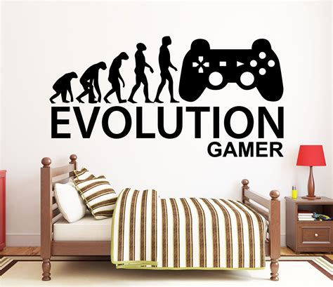 gamer wall decal video games wall sticker controller wall etsy wall decals room wall art