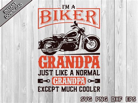 Cool Biker Grandpa Motorcycle Svg Grandpa Biker Svg Vintage Etsy