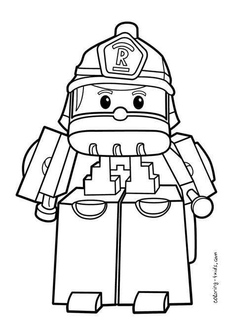 32 robocar poli printable coloring pages for kids. Robocar Poli coloring pages Roy for kids, printable free ...