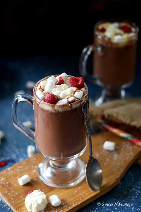 My pomegranate chocolate mousse cake is a real stunner, with layers of delicate sponge cake soaked. Raspberry Hot Chocolate | Homemade Hot Chocolate - Spices ...