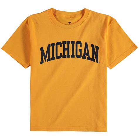 Fanatics Branded Michigan Wolverines Youth Gold Basic Arch T Shirt