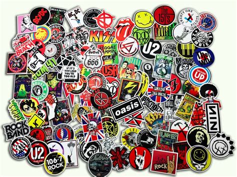 Pcs Rock Band Logo Stickers Decal Lot Punk Music Vinyl Etsy