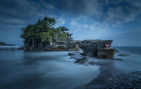 Wallpaper Temple Trees Landscape Sea Bay Rock Nature Shore