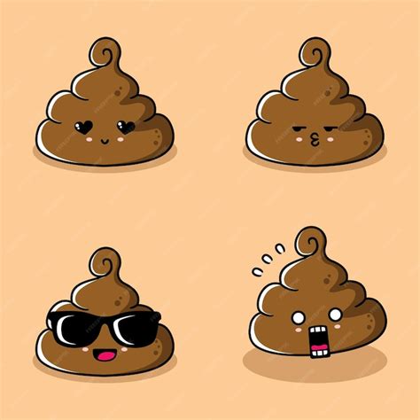 Premium Vector Vector Illustration Of Cute Poop Emoji