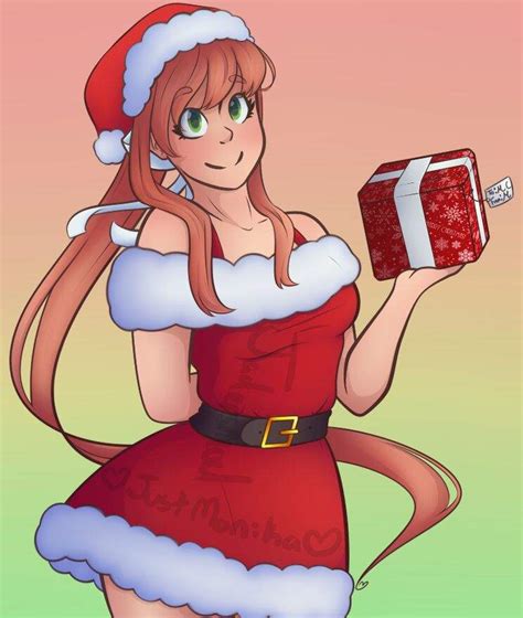 Christmas Monika Doki Doki Literature Club Amino