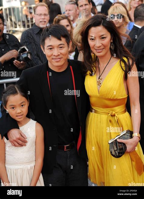 Jet Li Daughter Jane And Michelle Yeoh 27 July 2008 Universal City
