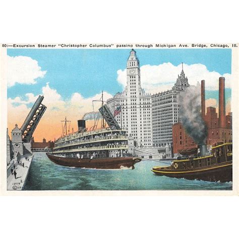 Chicago Ill Christopher Columbus Worlds Fair Postcards The Past