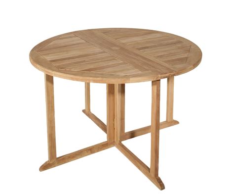 Salon de jardin en Teck table ronde 120cm 4 chaises SUMMER  Ensemble