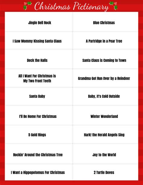 Pictionary words for kids can be hard to find, especially if you are playing with a diverse age group. A Drawn-Out Guide to Christmas Pictionary | Christmas ...