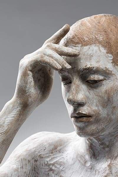 Bruno Walpoth Human Sculpture Modern Sculpture Wooden Sculpture