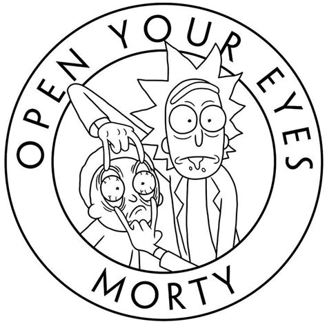 Rick and morty online colouring pages. Simple coloring page with Rick and Morty and the text ...