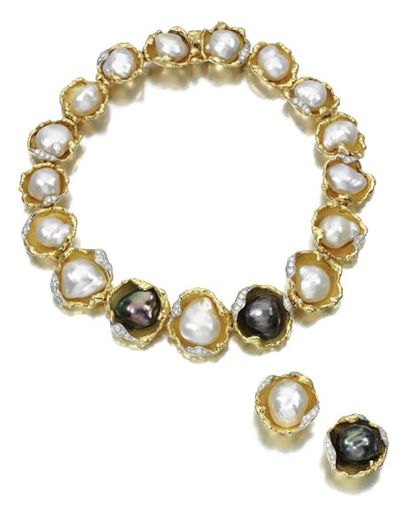 Cultured Pearl And Diamond Demi Parure Grima 1972 Lot Sothebys