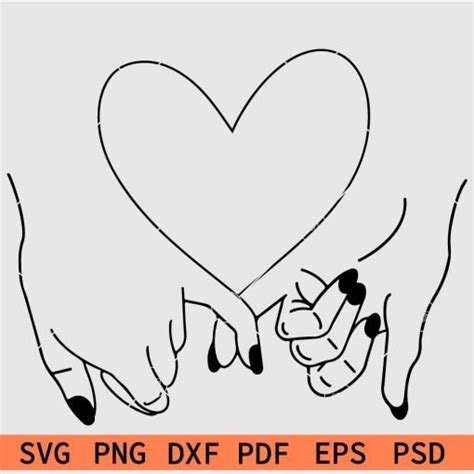 Love Hands Svg Pinky Promise Svg Pinky Promise Cut File Couple Hands